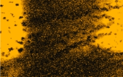 Orange Snow von 2016 - Kreidemalerei digitalisiert