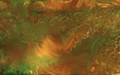 Earthdream! von 2017 - Ursprüngliche Acrylmalerei digital bearbeitet