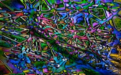 Washed comic | 2017
The title says it, got inspired by a washed Comicstrip. Colors blend out, lines blured. 
For that i overlayed a watercolor painting with a drawn lines on paper. Edited and done.